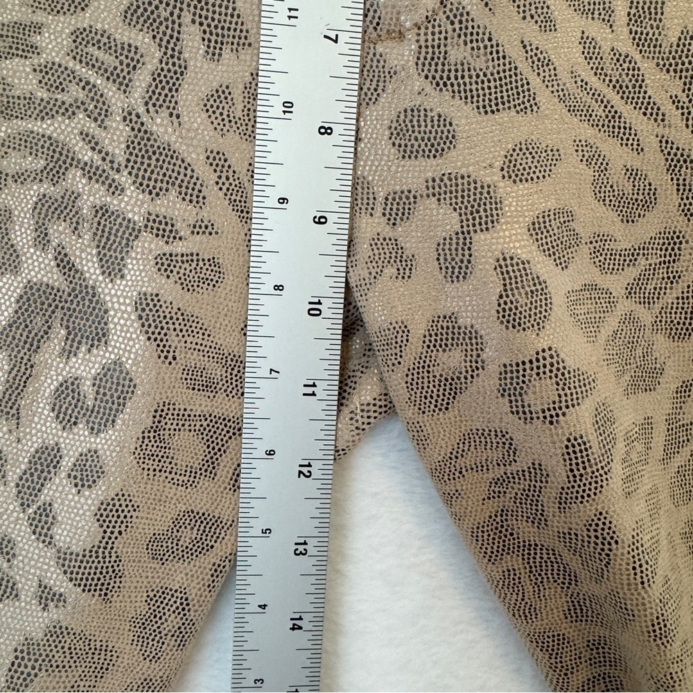 Mother High Waisted Seamless Looker Ankle Faux Suede Leopard Print Pants Size 32 - Picture 5 of 11